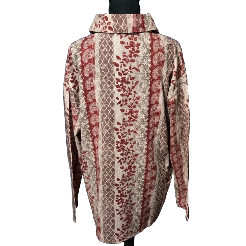 BUCKETLIST Western Boho Top M Casual Aztec Country Southwestern Boutique NWOT - Picture 3 of 8